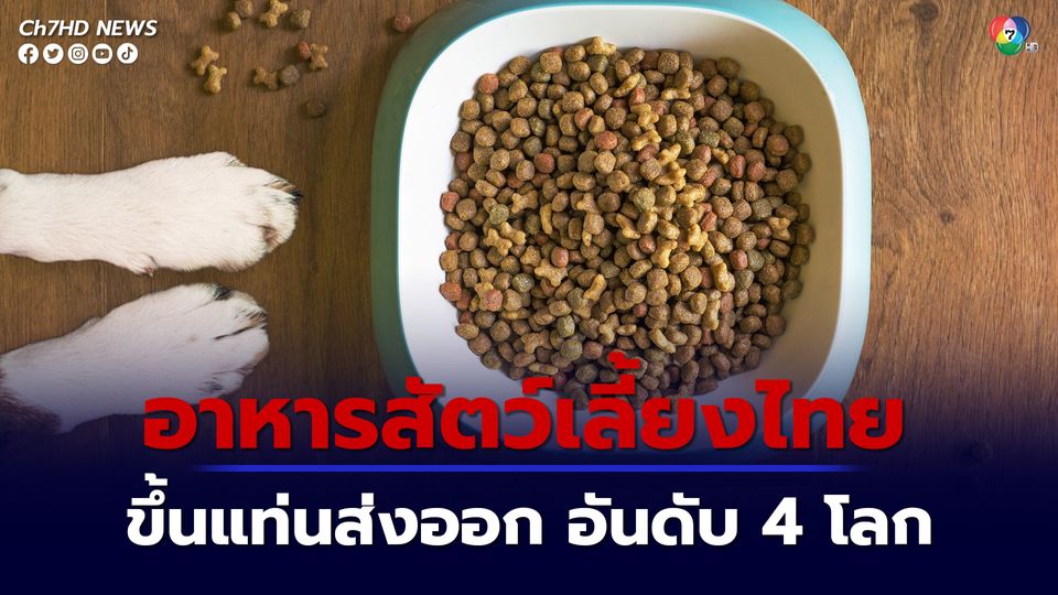 อาหารสัตว์เลี้ยงไทยสดใส ขึ้นแท่นส่งออกเบอร์ 4 ของโลก