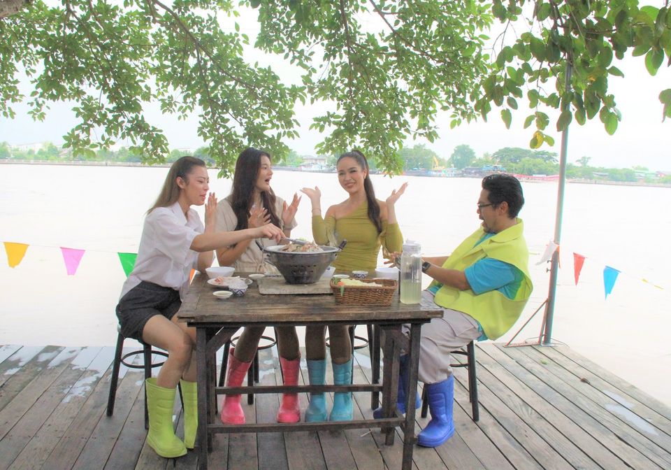 “นิวหนวด” ควง 3 สาวงาม “มิสไทยแลนด์เวิลด์ 2023”  เมาท์สนุก ริมแม่น้ำเจ้าพระยาใน “นิว พาซ่า”