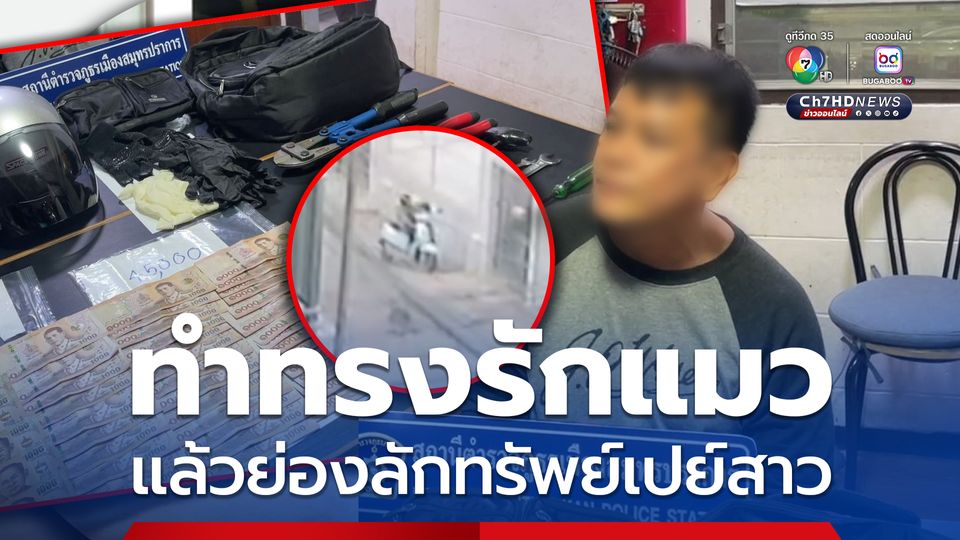 โจรทำทรงเป็นคนรักแมว ก่อนย่องลักทรัพย์ หาเงินเปย์สาว