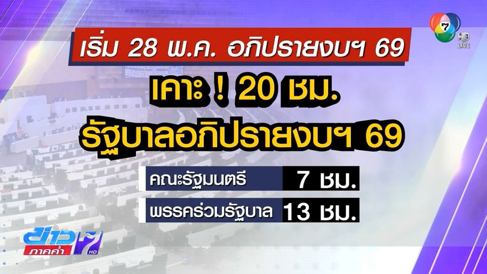 ฝ่ายค้าน พร้อมชำแหละงบฯ ปี 69