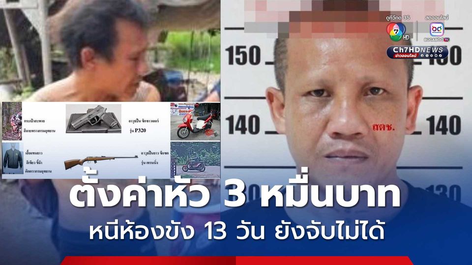 ตำรวจตั้งรางวัลนำจับ 3 หมื่นบาท คนร้ายหนีจากห้องขัง สภ.เมืองสกลนคร 13 วัน ยังจับไม่ได้ ก่อเหตุขโมยปืน-เครื่องกระสุน จนท.อุทยานฯ ซ้ำ