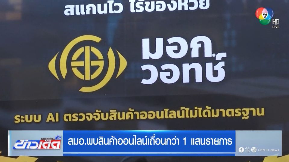 สมอ.พบสินค้าออนไลน์เถื่อนกว่า 1 แสนรายการ