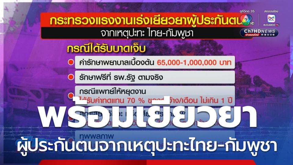 เยียวยาผู้ประกันตนจากเหตุปะทะไทย-กัมพูชา