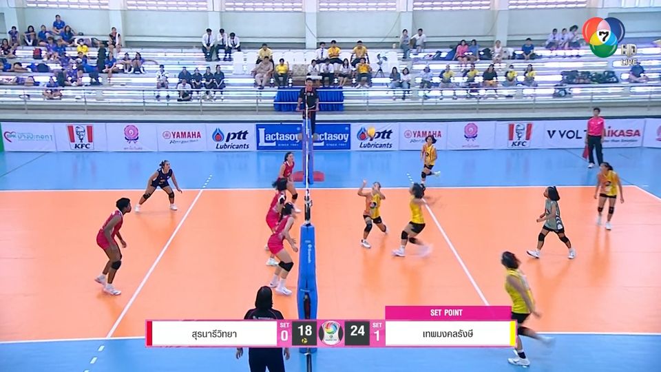 วอลเลย์บอลนักเรียนหญิง แชมป์กีฬา 7HD 2025 ได้ครบ 4 ทีมผ่านเข้ารอบรองชนะเลิศแล้ว