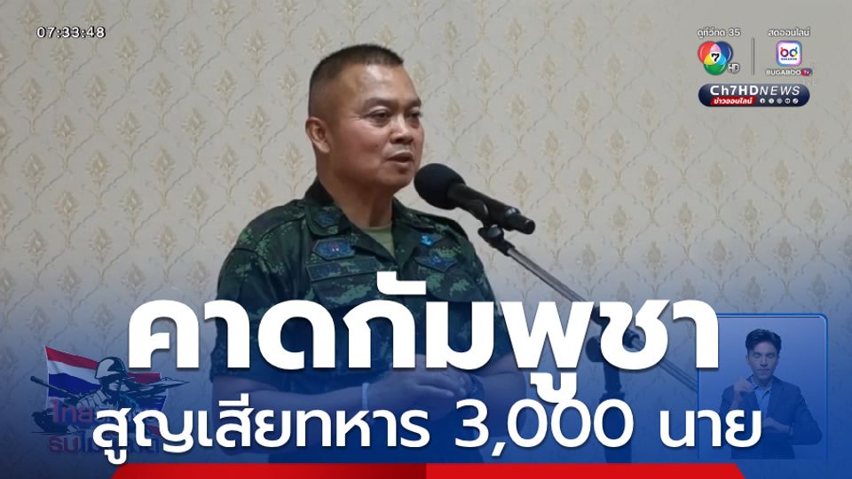 คาดกัมพูชาสูญเสียทหาร 3,000 นาย