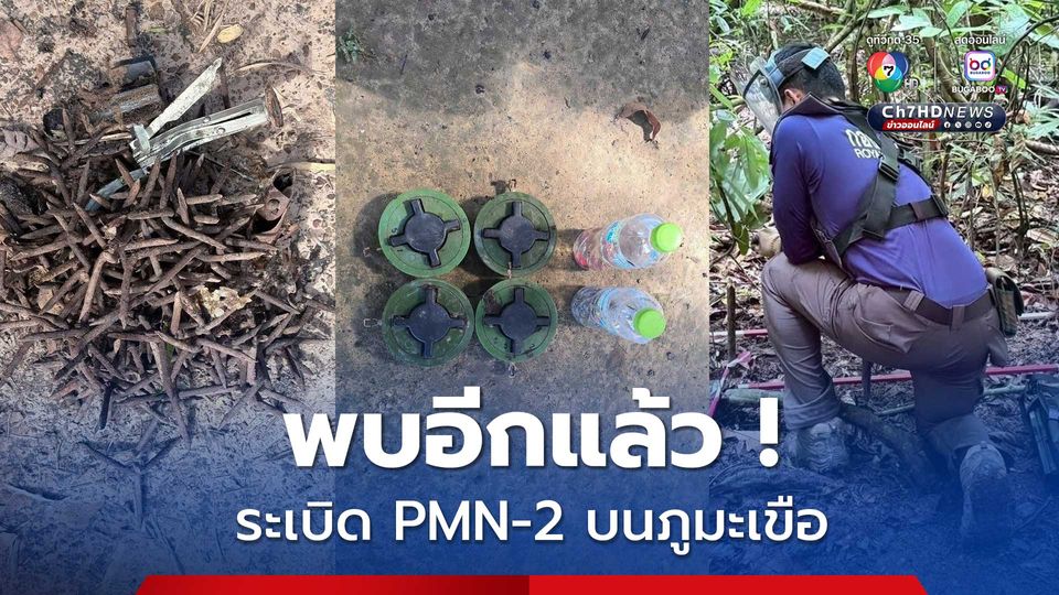 พบอีกแล้ว ! ระเบิด PMN-2 พร้อมเศษโลหะบนภูมะเขือ