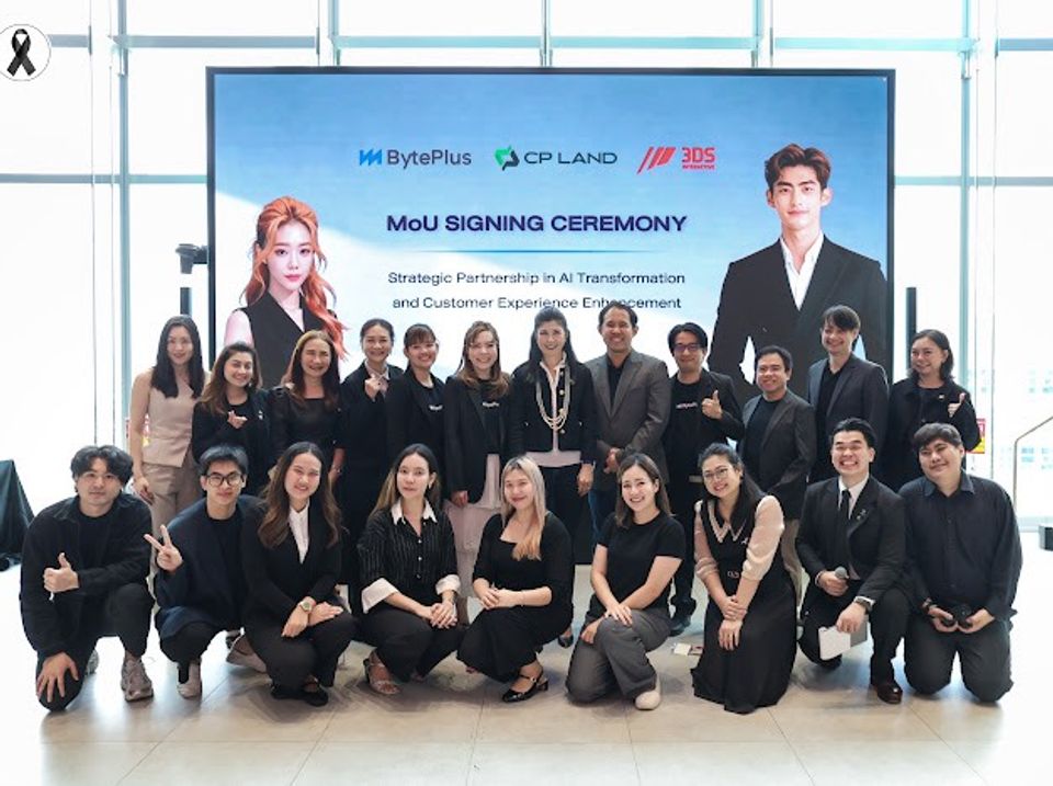 CP LAND จับมือ BytePlus และ 3DS INTERACTIVE ขับเคลื่อน AI & Cloud Transformation เสริมศักยภาพธุรกิจอสังหาริมทรัพย์ไทยด้วยเทคโนโลยีข้อมูลอัจฉริยะ