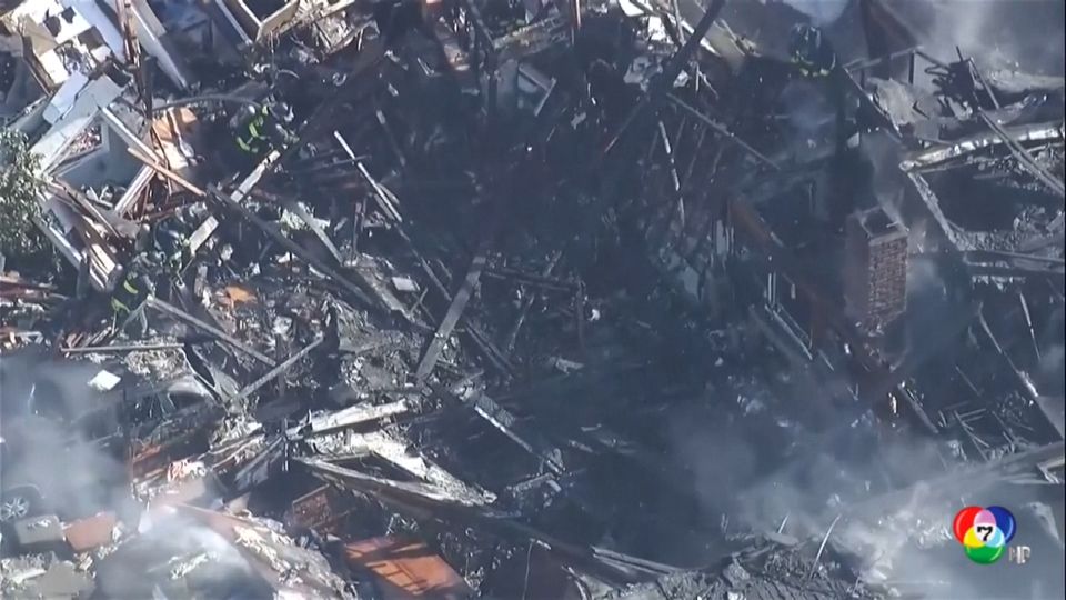 ท่อก๊าซใต้ดินระเบิด บ้านเรือนเสียหาย ที่รัฐแคลิฟอร์เนีย