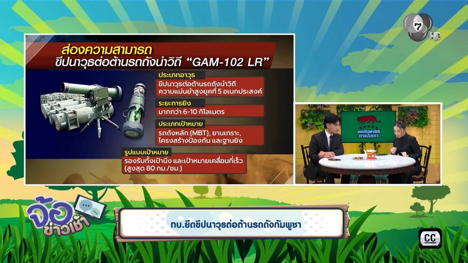ทบ.ยึดขีปนาวุธต่อต้านรถถังกัมพูชา
