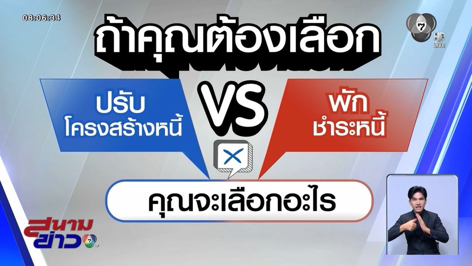 ไว้ใจได้กา : ปรับโครงสร้างหนี้ vs การพักชำระหนี้