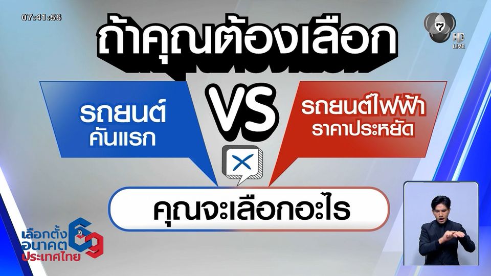ไว้ใจได้กา เลือกตั้ง 2569 : รถยนต์คันแรก vs รถยนต์ไฟฟ้า ราคาประหยัด