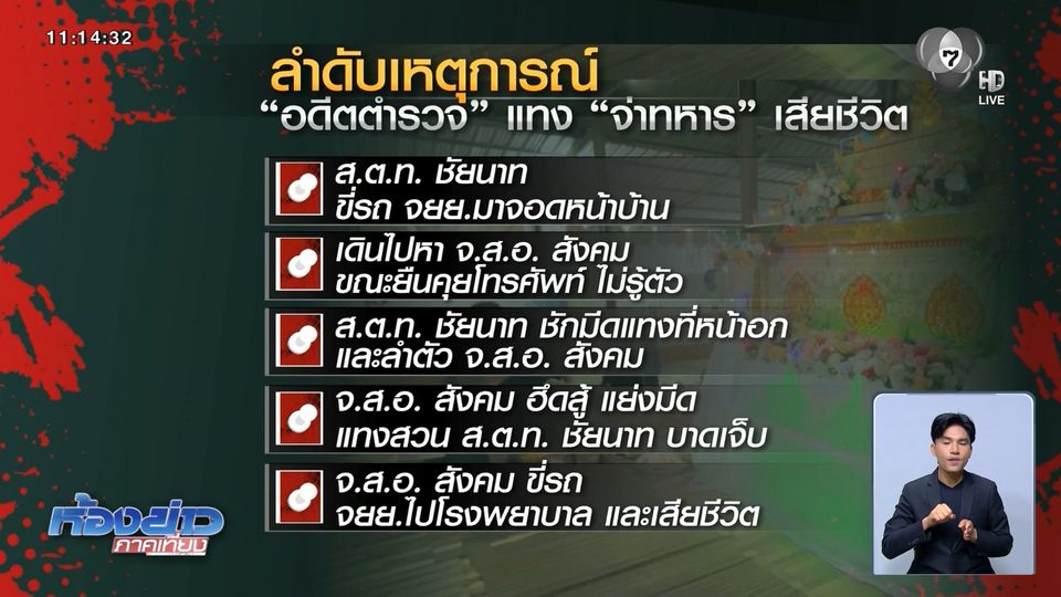 อดีต ตร.สางแค้น ชักมีดแทงจ่าทหารเสียชีวิต