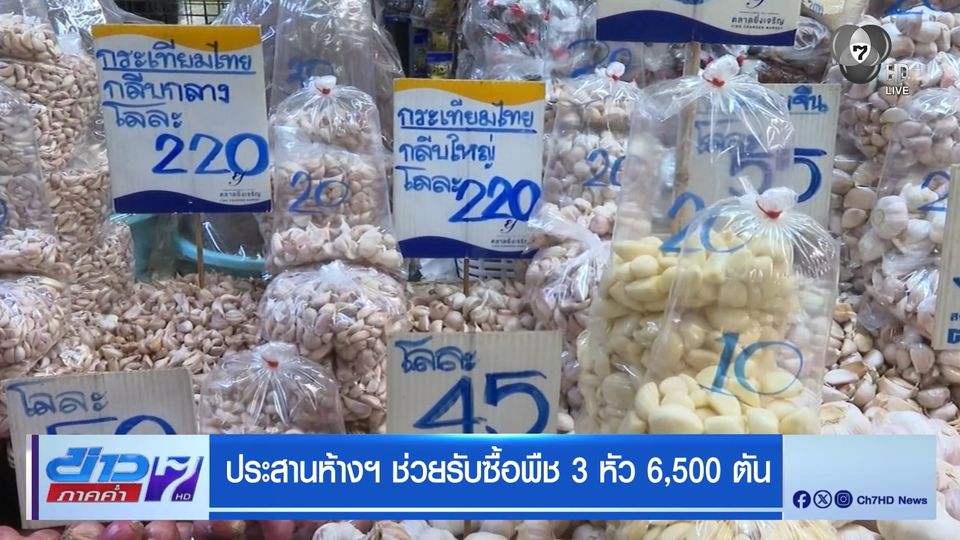 ประสานห้างฯ ช่วยรับซื้อพืช 3 หัว 6,500 ตัน