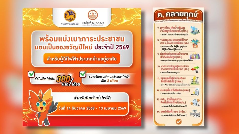 MEA ย้ำความพร้อมระบบไฟฟ้า Smart มั่นคง ปลอดภัย รองรับการใช้ไฟฟ้าหน้าร้อนปี 2569