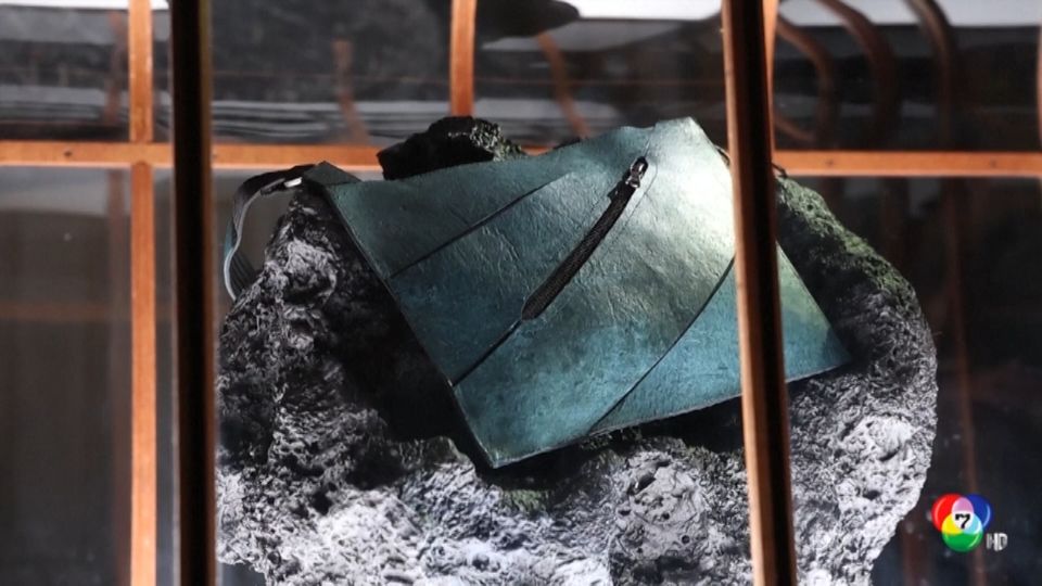 ใบเดียวในโลก กระเป๋าจากโปรตีนสกัดจากฟอสซิล ที-เร็กซ์