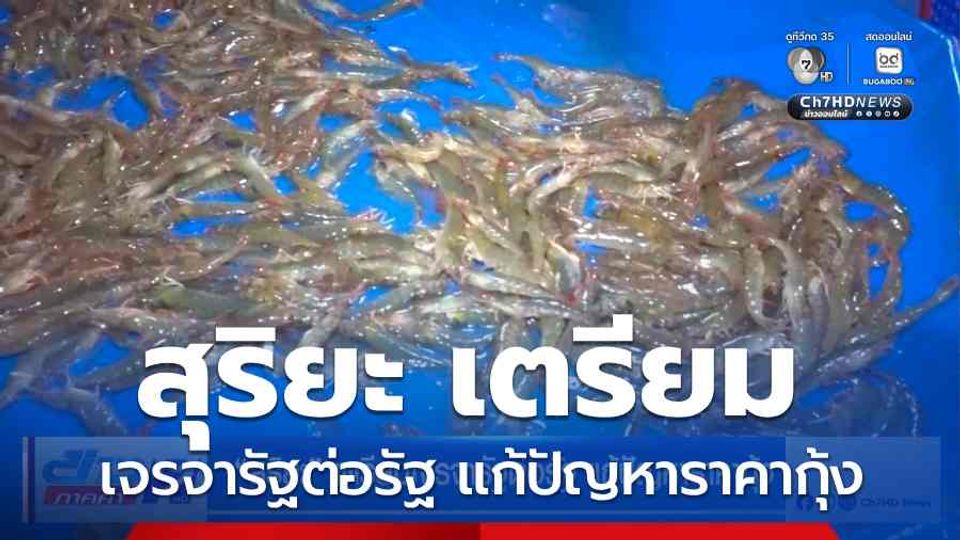 สุริยะ เตรียมเจรจารัฐต่อรัฐ แก้ปัญหาราคากุ้ง