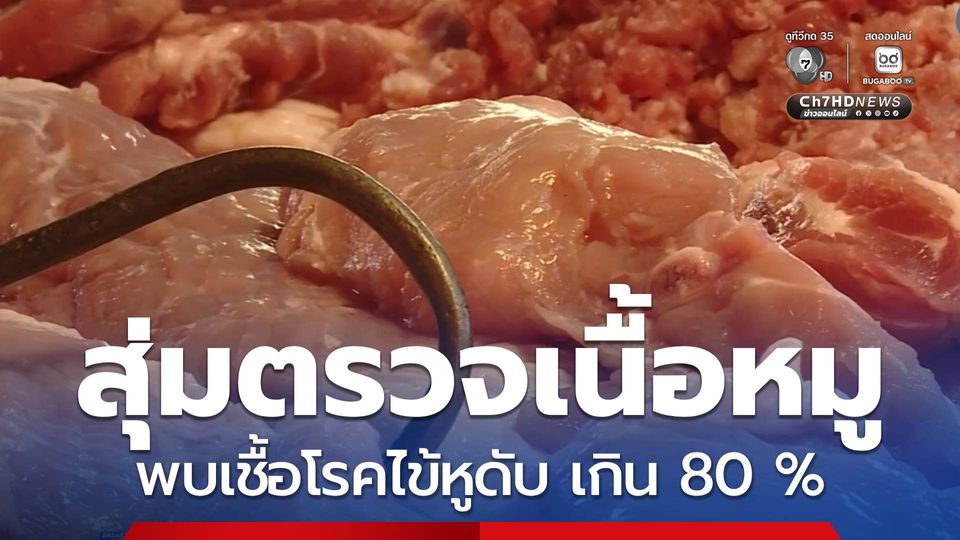 สุ่มตรวจเนื้อหมูดิบจากตลาดสด พบเชื้อหูดับ จ.อุบลราชธานี