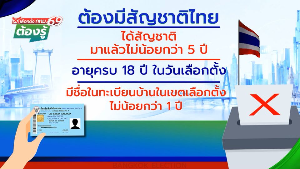 ต้องมีสัญชาติไทย : เลือกตั้ง กทม.69 ต้องรู้