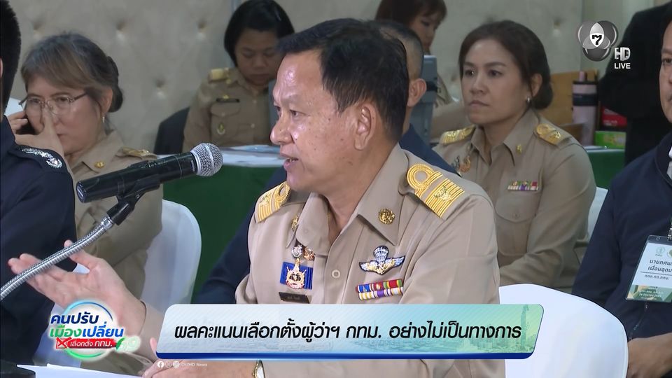 เลือกตั้งผู้ว่าฯ กรุงเทพ : ผลคะแนนเลือกตั้งผู้ว่าฯ กทม. อย่างไม่เป็นทางการ