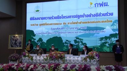 องคมนตรี ลงนามความร่วมมือโครงการปลูกป่าอย่างมีส่วนร่วม กับการไฟฟ้าฝ่ายผลิตแห่งประเทศไทย