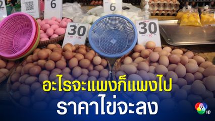 พิษณุโลก ราคาไข่ไก่ปรับลงต่อเนื่อง สวนกระแสสินค้าแพง เนื่องจากไข่ไก่ล้นตลาด