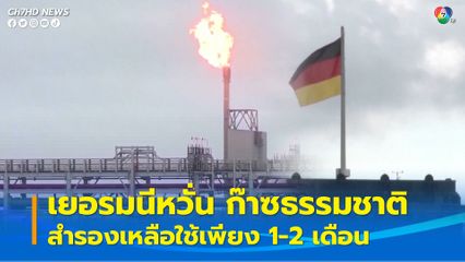 เยอรมนีหวั่น ก๊าซธรรมชาติสำรองเหลือใช้เพียง 1-2 เดือน หากไม่นำเข้าก๊าซจากรัสเซีย