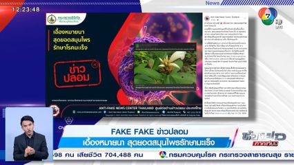 ข่าว Fake Fake : ข่าวปลอม เอื้องหมายนา สุดยอดสมุนไพรรักษามะเร็ง