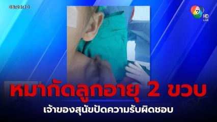 แม่ร้อง หมากัดลูกอายุ 2 ขวบ ไม่รับผิดชอบ จ.สมุทรสาคร