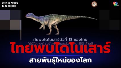 ฮือฮา ไทยค้นพบไดโนเสาร์สายพันธุ์ใหม่ตัวที่ 13 ของไทยอายุ 150 ล้านปี