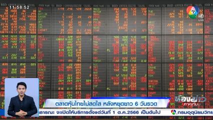 ตลาดหุ้นไทยไม่สดใส หลังหยุดยาว 6 วันรวด