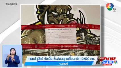 กรมปศุสัตว์ จับเนื้อ-ชิ้นส่วนหมูเถื่อนกว่า 10,000 กก. กลางตลาดสด จ.ชลบุรี