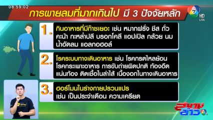 ผายลม ยิ่งกว่าปืนกล แพทย์ชี้ เสี่ยงโรคทางเดินอาหาร