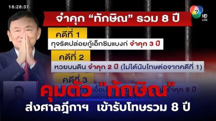 คุมตัว ทักษิณ ไปศาลฎีกาฯ สนามหลวง
