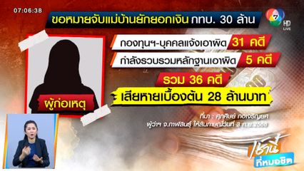 ออกหมายจับแม่บ้านออมสิน ยักยอกเงิน กทบ. 30 ล้านบาท จ.กาฬสินธุ์