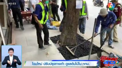 โฉมใหม่ ปรับปรุงทางเท้า ดูแลต้นไม้ใน กทม.