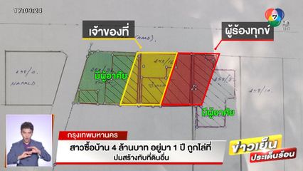 สาวซื้อบ้าน 4 ล้านบาท อยู่มา 1 ปี ถูกไล่ที่ ปมสร้างทับที่ดินอื่น