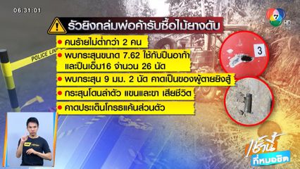 คนร้ายโหด รัวยิงอาวุธสงครามถล่มพ่อค้ารับซื้อไม้ยางพารา เสียชีวิต จ.สตูล