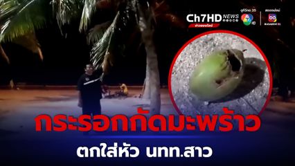 นทท.สาวเจ็บ มะพร้าวตกใส่หัว สาเหตุมาจากเจ้ากระรอก 