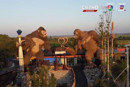 แลนด์มาร์กใหม่ คิงคองยักษ์ คู่รักเมืองเหน่อ จ.สุพรรบุรี คาดใหญ่สุดในไทย