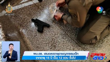 ผบ.ตร. เสนอลดอายุอาชญากรรมเด็ก จากอายุ 15 ปี เป็น 12 ขวบ