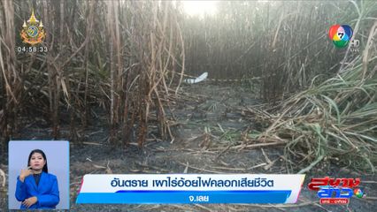 อันตราย เผาไร่อ้อยไฟคลอกเสียชีวิต