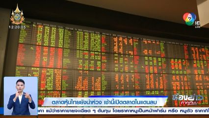 ตลาดหุ้นไทยยังน่าห่วง เช้านี้เปิดตลาดในแดนลบ