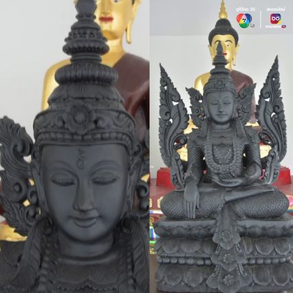 ยลโฉม “พระมหามัยมุนี” พระพุทธรูปแกะสลักไม้พญางิ้วดำแห่งเดียวของพะเยา