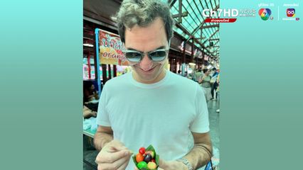 “เฟเดอเรอร์” เที่ยวตลาดน้ำ-กินขนมไทย นายกฯ เศรษฐา แชร์ภาพ