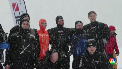 นักดำน้ำชาวโครเอเชียทำลายสถิติโลกดำน้ำใต้น้ำแข็ง