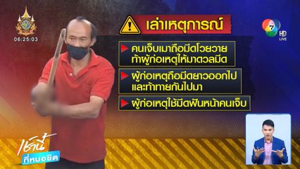 หนุ่มเมาถือมีดหาเรื่องญาติเมีย เจอฟันหน้าเละ