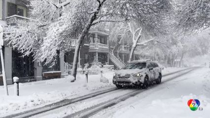 แคนาดาเผชิญพายุหิมะหลงฤดูถล่มในเดือนเมษายน