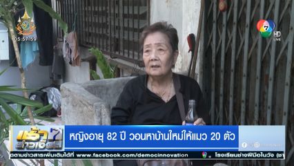หญิงอายุ 82 ปี วอนหาบ้านใหม่ให้แมว 20 ตัว