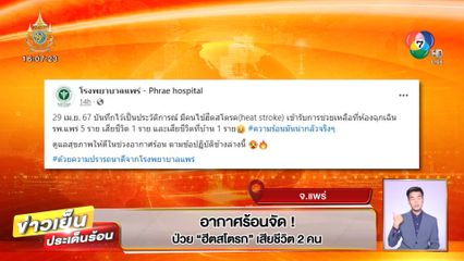 อากาศร้อนจัด! ป่วย ฮีตสโตรก เสียชีวิต 2 คน