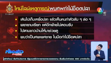 ตายคาที่! หนุ่มตกปลาพาหลอน เจอศพใช้ไม้ช็อตปลา